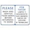 Signmission Public Safety, 36" Height, Peel And Stick Wall Graphic, 24" x 36", Please Wash And Sanitize OS-NS-RD-2436-25592 - alternate 1